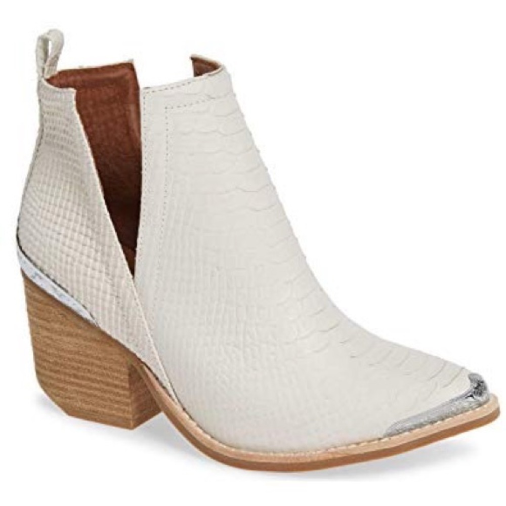 Jeffrey Campbell Cromwell White Snake Boots